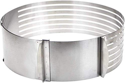 YRHH Ayuda para Cortar La Base De La Torta Hecha De Acero Inoxidable, Cortadora De Espesamiento De Molde para Hornear Ajustable-L