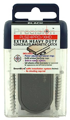Precision Lock Magnetic Catch with Adjustable Black (Heavy Duty Magnetic Catch)