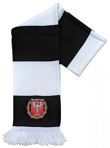 Generisch Frankfurt Schal schwarz-weiß (Balkenschal bestickt), Einheitsgröße