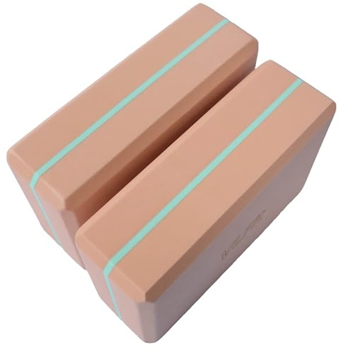 VLFit Lot de 2 Blocs de Yoga (ROSE + BLEU)