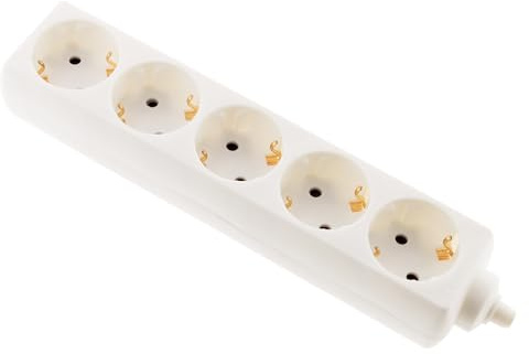 Zenitech, 16A Schuko-Steckdosenleiste ohne weißes Kabel – 3680W 230V Steckdosenleiste, 3 bis 6 Steckdosen zur Auswahl, individuelle Installation, Zuhause, Büro, Werkstatt, sichere und stabile