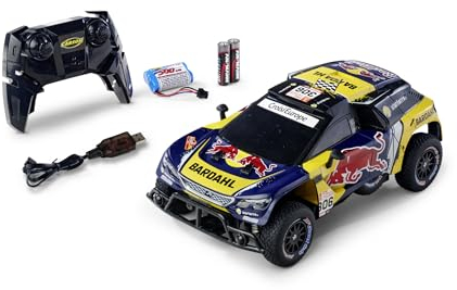 Carson 500404311 1:16 RC Peugeot Rally 3008 DKR LOEB 19 100% - Ferngesteuertes, RC Spielzeug mit Funktionen, RC Fahrzeug, RC Rennauto, RC Auto, ferngesteuertes Auto für Kinder