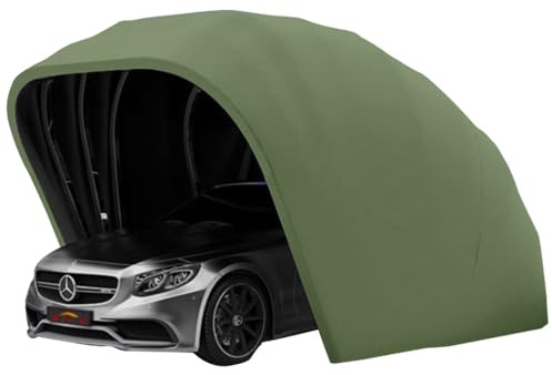 Generisch Tettoia per carport retrattile robusta e completamente automatica | tenda portatile per deposito garage per auto | riparo esterno