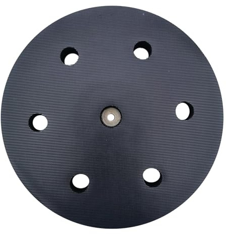 1 Pièce 215mm 6 Trous Plateau Auto-Agrippant pour Ponceuse Girafe Ponceuse à Plâtre – Tampon de Ponçage Mousse Souple pour Mur Plâtre Bois – Support Crochet pour Disque Abrasif