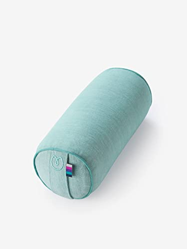 Yogamatters Organic Cotton Chambray Mini Buckwheat Bolster | Yoga, Pilates & Meditiation (Eucalyptus)
