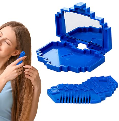 Coupe-Pointes Fourchues,Ciseaux À Frange Et Peigne Avec Miroir,Éliminateur de Fourches en Forme de Cœur - Pour L'Entretien Quotidien Rapide À Domicile Et En Voyage