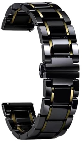 Keramiskt klockarmband 14 mm 18 mm 20 mm 22 mm metallband med snabbkoppling Universal Justerbar