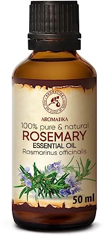 Rosmarinöl 50ml - Rosmarinus Officinalis - Spanien - Naturreines Ätherisches Rosmarin Öl - Reine & Natürliche Rosemary - Guten für Aromatherapie - Duft Diffuser - Duftlampe