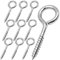 YGAOHF 2.5 Inches Eye Hooks Screw - 10 Pcs Stainless Steel Heavy Duty Eye Bolts Screw in, 200 Lbs Capacity, Rust and Corrosion Resistant, Safe for Indoor and Outdoor Use