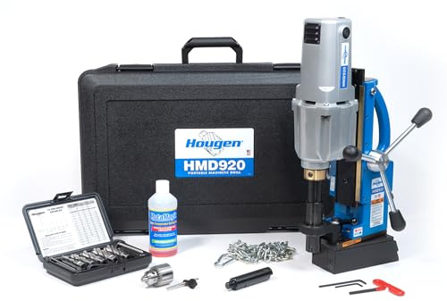 Hougen HMD920 115-Volt Swivel Base Magnetic Drill 3 Speed/Coolant Bottle Plus 1/2 Drill Chuck Adapter Plus 12002 Rotabroach Cutter Kit Replacement of The HMD917