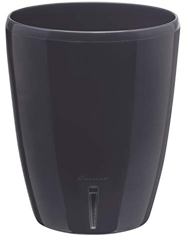 Santino Pot à orchidée à arrosage automatique avec système de mèche et indicateur de niveau d'eau pour l'intérieur, diamètre : 16,5 cm, anthracite - 3,3 l