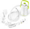 TANGZON Pressurized Handheld Steam Cleaner, 1000W Multi-Purpose Steamer with 10 Accessories, 300ml Multi-Surface Hand Steamers for Bathroom, Kitchen, Floor, Tile & Upholstery (White+Green, 300ml)