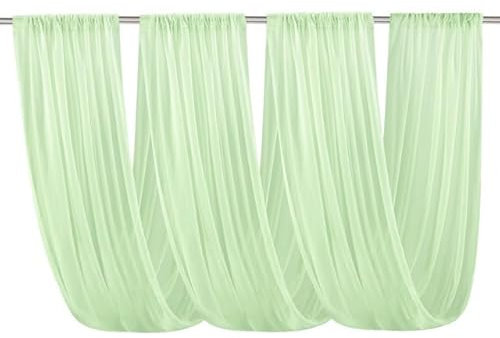 DEEBOW Tende da soffitto Trasparenti in Chiffon Caramello 150 * 600/300 cm per la Decorazione di Nozze Tenda ad Arco per soffitto Decorazione per Matrimoni in Hotel per Matrimoni