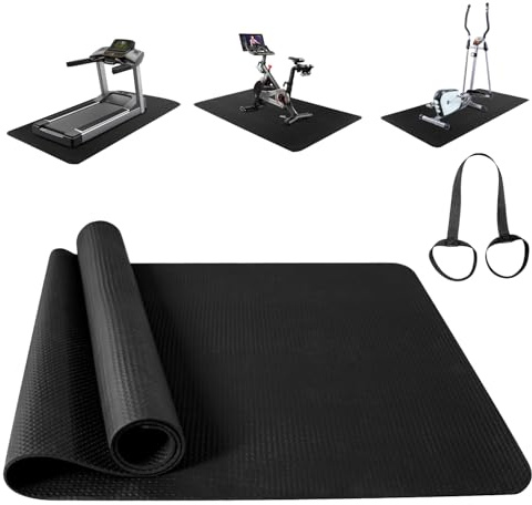 Tapis de course et d'entraînement pour vélo d'appartement et d'équipement d'exercice, tapis de protection de sol pour dessous de vélo stationnaire