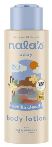 Nala's Baby Body Lotion Vanilla Cloud | Award-winning | 99% Natural | Paediatrician-approved | Nourishing Blend of Soothing Oat and Coconut Oil | Vegan | 400ml | Nalas Baby