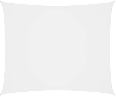 Chaduof Sonnensegel, Sichtschutz Balkon, Balkon Sonnenschutz, Sonnenschutzsegel,Regenschutz Balkon, Seitenmarkise, Sichtschutz Terrasse, Oxford-Gewebe Rechteckig 4x6 m Weiß