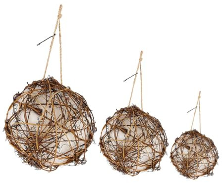 IWOWHERO 3stücke Vogelnistkästen Für Gewebtes Nistmaterialhalter Kugelförmige Nistmaterialien DIY-vogelnistzubehör Nistkästen Für Vögel Zum Selberbauen