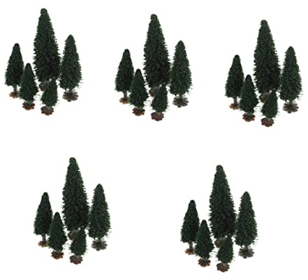SEWOART 75pcs Miniature Deciduous Trees Models Toy Trees for Diy Landscape Miniature Model