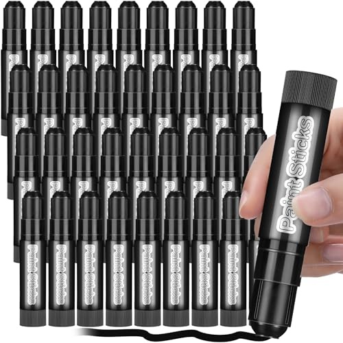 Gilprop 36 Pcs Solid Tempera Paint Sticks Washable Quick Drying Paint Sticks Bulk No Mess Crayons for Painting Canvas Posters Arts Project Gifts (Black)