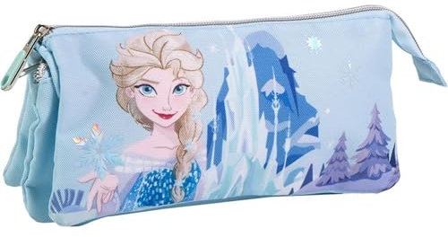 CERDÁ LIFE'S LITTLE MOMENTS Federmäppchen, Motiv: Die Eiskönigin, groß, robust und multifunktional für Jungen und Mädchen, Frozen, blau, Kompaktes Federmäppchen, sicherer Verschluss, einfach zu tragen
