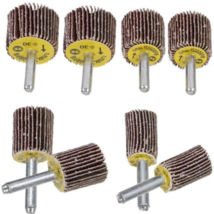 MUCKLILY 8pezzi Testina Smerigliatrice in Vetrata Di Ricambio Testine Di Levigatura Lamellari Abrasive Per Utensili Rotanti Adatte Diversi Materiali
