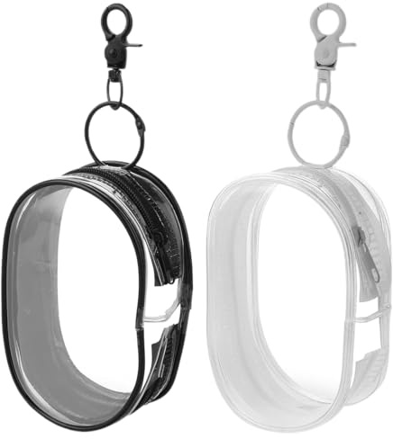2 Pezzi Borsa organizer per Cavi Trasparente Elementi Chiave Multifunzione Trasporto Chiaro Fermacapelli Organizzatore di Cuffie Custodia per Chiavi Degli Auricolar