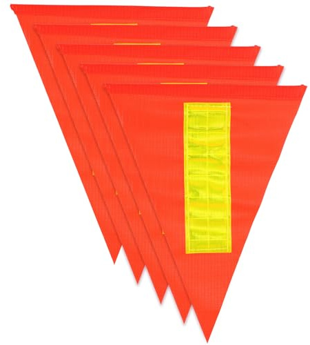 MUELODSIC Set 5 Bandiere di Sicurezza Riflettenti per Bicicletta Accessori Ciclismo per Bandierine Portatili Antistrappo Supporto 6Mm Visibilità Alta per Protezione Stradale