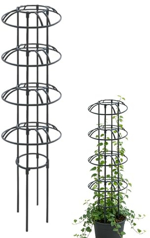 Enrejado de Jardín - Soporte de Metal Resistente Antióxido | Enrejado Obelisco para Plantas - para Macetas Clematis Jazmín Flores Verduras Frutas Vides Interior Exterior