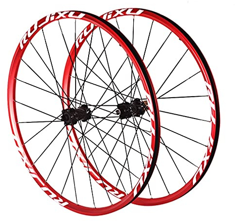 Juego De Ruedas De Bicicleta De Montaña 26/27. 5/29 Pulgadas, Llanta De Aleación De Aluminio 24H Freno De Disco MTB Ruedas Traseras Delanteras Eje Pasante Cassette De 7-11 Velocidades(Black,29)