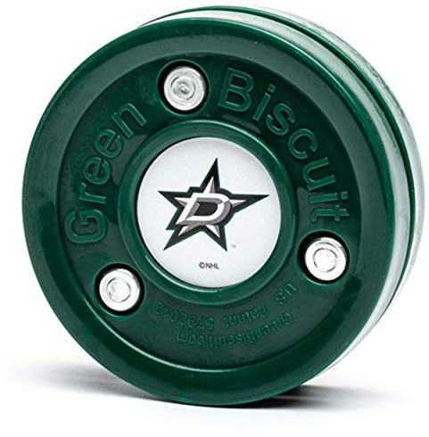 Green Biscuit NHL Teams Original Passing/Hantering Training Puck (Dallas Stars) - Off-Ice/Street Hockey Puck