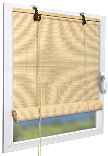 Sol Royal SolDecor B86 Persianas de bambú Rollo bambú Ventanas klemmfix Robusto Madera Calidad 90x220 cm Natural