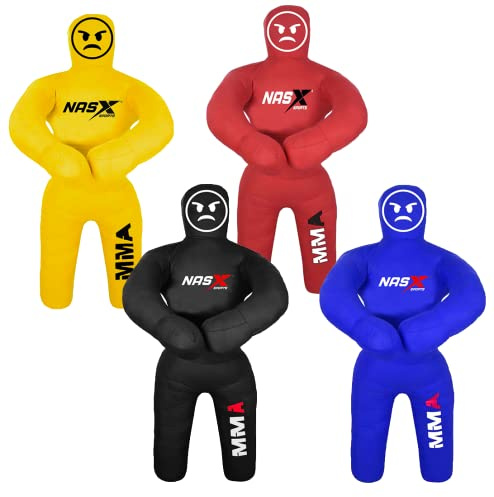 NASX Sports Grappling Dummy Canvas Jujutsu MMA Wrestling Judo Karate Boxing Kids 100CM 120CM (Yellow, 120)