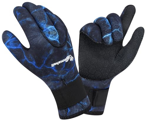Summshall Wetsuit Gloves 3mm, Neoprene Diving Gloves Thermal Anti-slip Diving Gloves for Men Women for Boating Surfing Water Sports Spearfishing Snorkeling Scuba