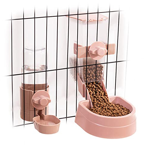 Oncpcare Dispenser di cibo per conigli, bottiglia d'acqua automatica, per piccoli animali domestici, per coniglietti, porcellini d'India, furetti