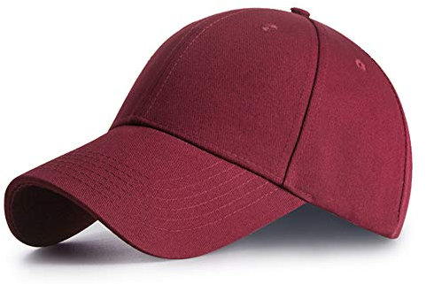 HGDGears Baumwolle Baseball Kappe Verstellbar Sport Visier Hut für Herren（Rot）