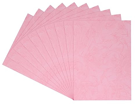 sourcing map Lot de 50 couvertures de reliure grain de cuir A4 180 g/m² Papier texturé non perforé pour rapports d'entreprise Rose