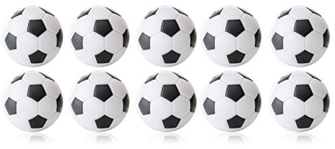 Robertson Kickerball Winspeed 29mm 10er Set, weiß-schwarz, farbecht, Abriebfest und langlebig, für kleine Tischkicker/Tischfußball, Mini-Kicker