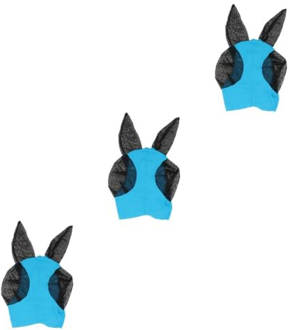BESPORTBLE Lot De 3 Masques De Prévention pour Chevaux Filet Anti-Mouches Instantané Masque D'équitation en Plein Air