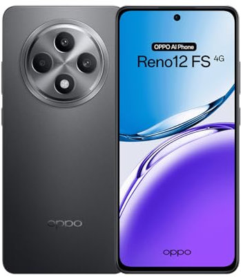 OPPO Reno12FS 4G - Smartphone débloqué avec IA, 16 Go (8 Go + 8 Go) 512 Go, écran 2.5D AMOLED 6,7, appareil photo 50 + 8 + 32 MP, Android, IP64, batterie 5000 mAh, charge rapide 45 W - Gris mat