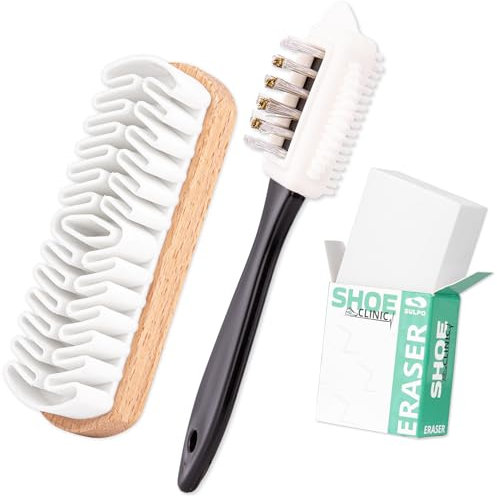 SULPO Wildleder Pflege Bürste - Schuhbürste Mit Messingborsten Für Nubuk, Velour Und Rauleder