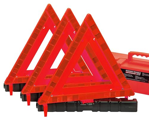 Aputoxz Triangles de signalisation Aputoxz, triangles de sécurité homologués DOT, en plastique, lot de 3, triangles réfléchissants à base lestée, conformes à la norme FMVSS 571.125
