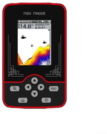 Gdfnmogo Wireless Sonar Fish Finder 60m with HD Color Screen, 200ft Detection Depth, for Sounder Water Depth, 125KHz Frequency, 105° Beam Angle