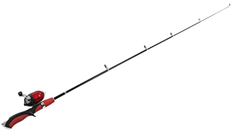 Acouto Carrete de Caña de Pescar para Niños y Estructura de Señuelos con Bolsa de Almacenamiento Kit Completo de Pesca para Principiantes Al Aire Rueda de Línea 140 Caña de Pescar Fishi Kit (Rojo)
