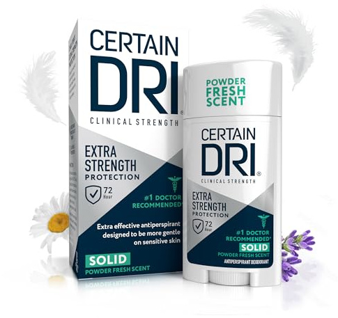 Certain Dri Antitranspirant Deodorant | Extra Strength Clinical | All Day Schutz vor Geruch und Schwitzen | feste | 1,7 Unzen