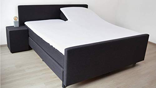 Snoozing - Baumwolle - Split-Topper - Matratzenschoner - Matratzenschutz - 140x200 cm - Weiß