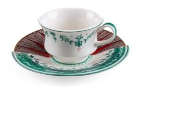 Seletti « Hybrid Collection Tavola, Tasse à café avec soucoupe en porcelaine chinée