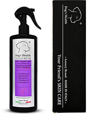 Dog's Health Spray 500ml Disabituante per Cani, Disabituante Gatti Repellente per Gatti - Eliminare Odore Cane e Gatto, Educativo a Lunga Durata per Interno/Esterno. Deterge, Sanifica. Cruelty Free