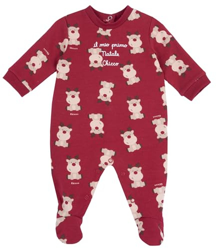 Chicco Tutine - Natale Neonato/Neonata 0-24 mesi, Rosso (8), 1 mesi, Designed in Italy