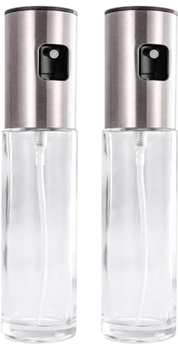Anna Flowers 2x Spruzzatore Olio,Spray Olio Oliva in Vetro per Cucina, Nebulizzatore Olio Aceto,Spruzzino Olio Cucinare,Forno,BBQ, Forno, Insalata per Friggitrice ad Aria,