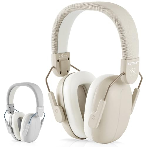 BUYSETT Casque Anti-Bruit Enfant jusqu'à 16 ans | Protection Auditive Réglable Confortable | Cache oreille pliable et taille Ajustable | Protection environnement bruyant feux artifice | Avion
